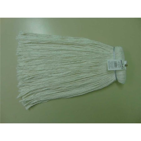 Renown 20 oz. 4-Ply White Metal Screw Type Headband Rayon Cut End Mop Head, 6PK RM-32020BKHP